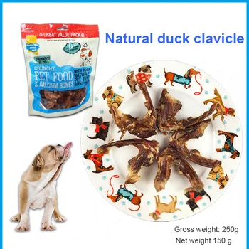 

Pet Dog Snack 100% Natural Duck Clavicle Dog Treats Fresh Breath Clean Teeth Pet Training Reward Food Duck Rack Dog Snacks
