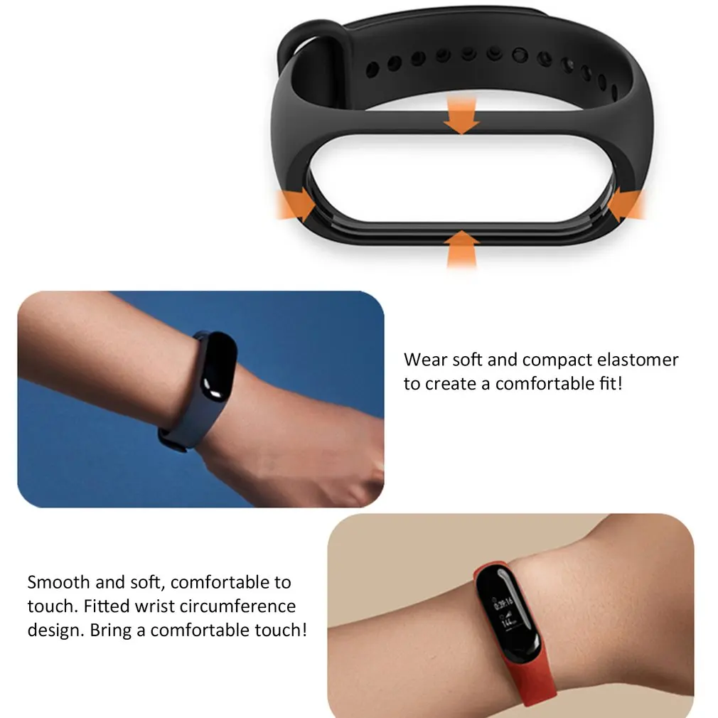 Браслет для xiaomi mi Band 3 4 спортивный ремешок часы силиконовый ремешок для xiaomi mi band 3 4 браслет mi band 4 3 ремешок