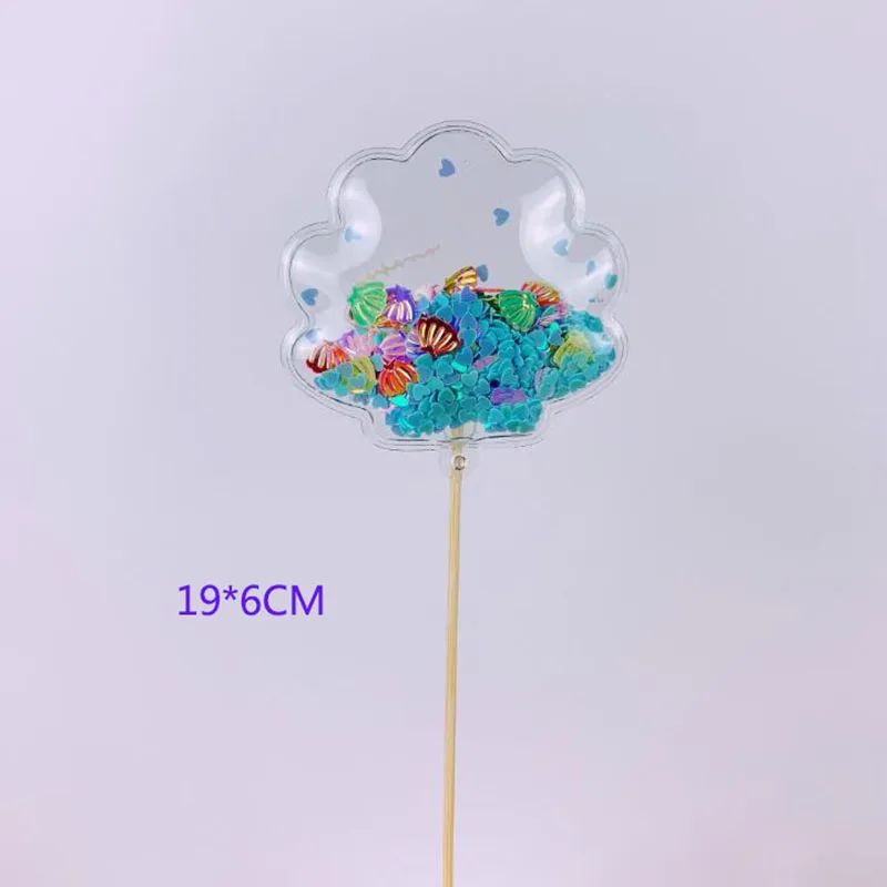 Bling Fairy PVC Cake Topper Unicorn Love Crown Cloud Shiny Flamingo Cupcake Topper for Wedding Birthday Party Cake Decorations - Цвет: 14