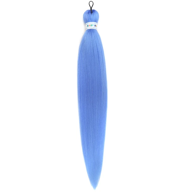 CLong Braiding hair Kanekalon pre-stretched hair for afro crochet Wholesale Synthetic Hair Extension Twist Jumbo Braiding Hair FR L Blue