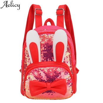 

Aelicy Toddler Student Kids Girls Cartoon Sequin Backpack Travel Shoulder Bag New 3D Travel School Bag For Boys Girls 2-8 Years