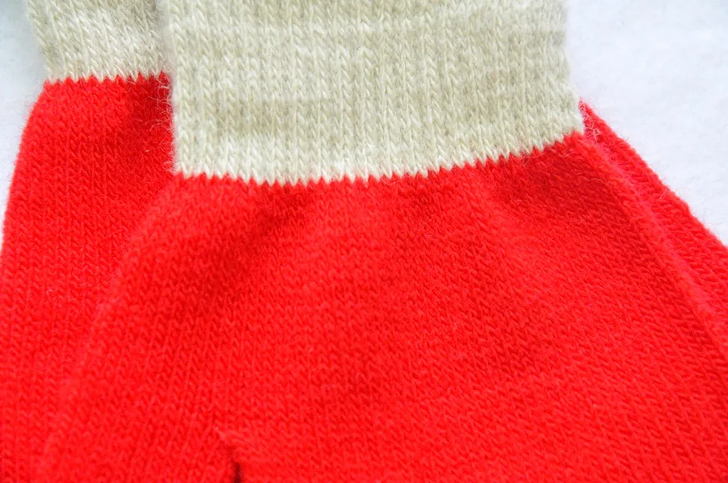 Детские Волшебные Зимние перчатки с цветными блоками, теплые вязаные перчатки для мальчиков и девочек L1031