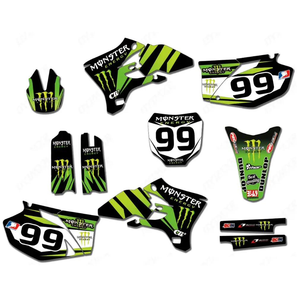 

New Full Graphics Decals Stickers Custom Number Name Glossy Bright Stickers Waterproof for YAMAHA YZF250 YZF450 2003-2005