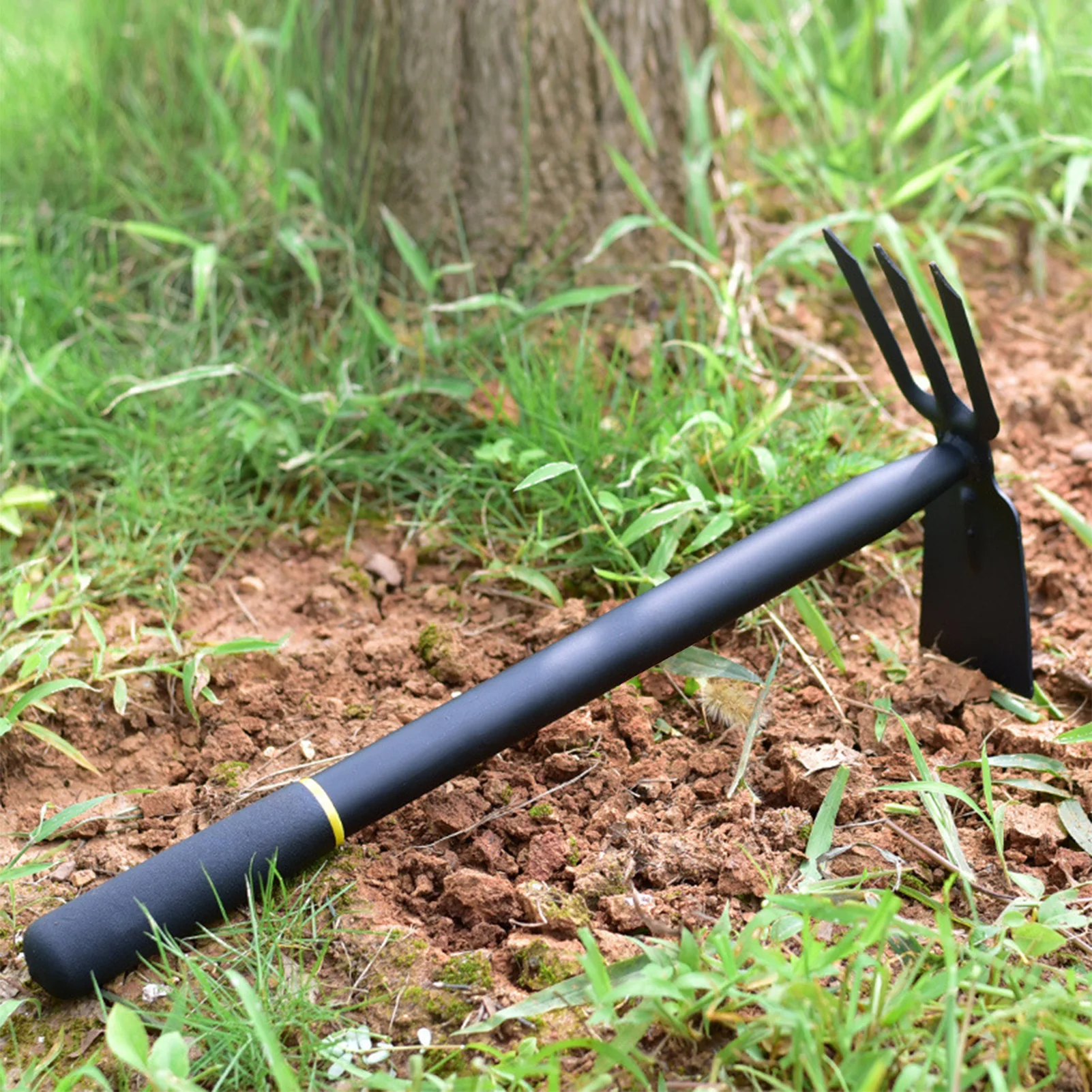 2in1 Mini Garden Hoe Rake Manganese Steel Material Resin Handle