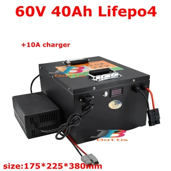 

Steel case Lifepo4 battery pack 60v 40ah +10A Aluminum Charger for 60V 3000W propeller Electric Cleaning car Tricycle Tractor
