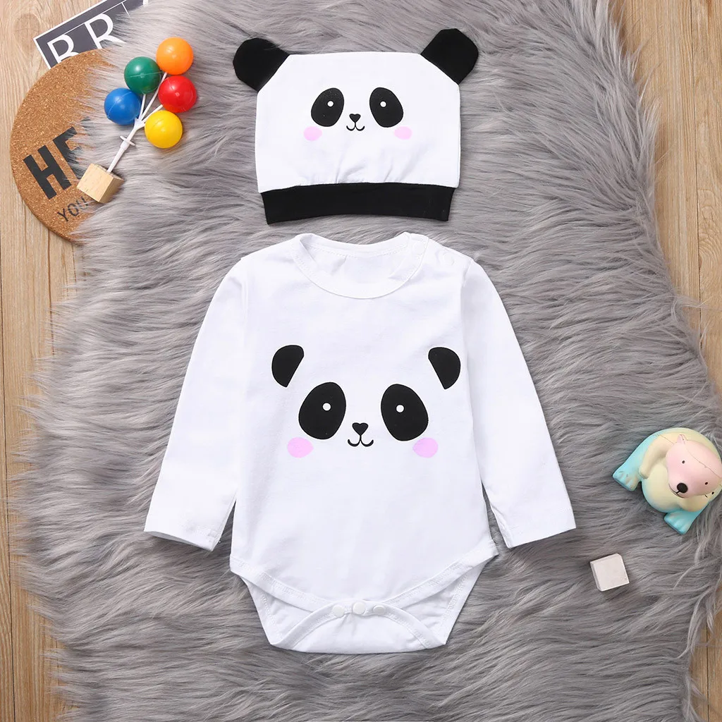 Детский комбинезон с рисунком «HellowPanda» для новорожденных мальчиков и девочек, одежда, комбинезон, комбинезон с длинными рукавами, Комбинезоны