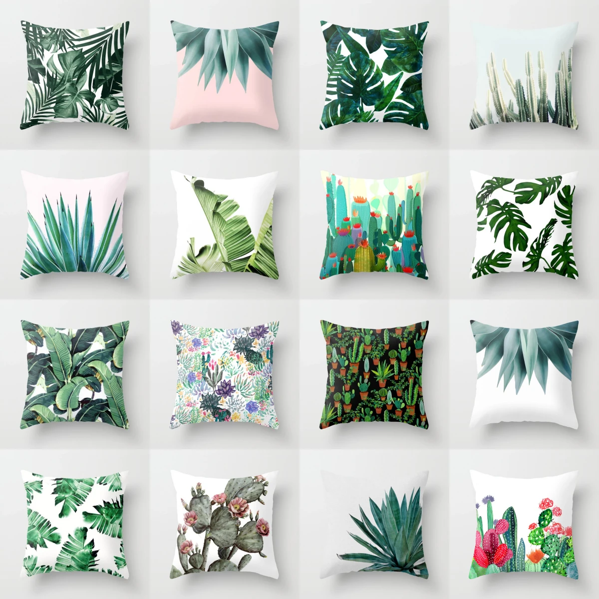 Наволочка для подушки с тропическими растениями Agave 45x45 см наволочка дивана