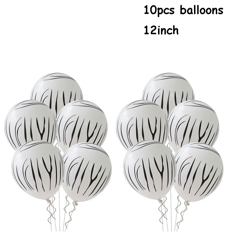 10pcs balloons Набор шаров в виде животных джунглей, украшения для вечеринки на день рождения, Детские шары в стиле сафари, животные в виде джунглей, товары для вечеринок, Декор - Цвет: 10pcs balloons