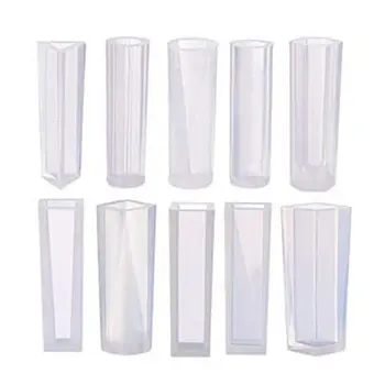 

DIY Bracelet Pendant Drop Glue Mold Set Crystal Silicone Mold with Dropper Stir N58F