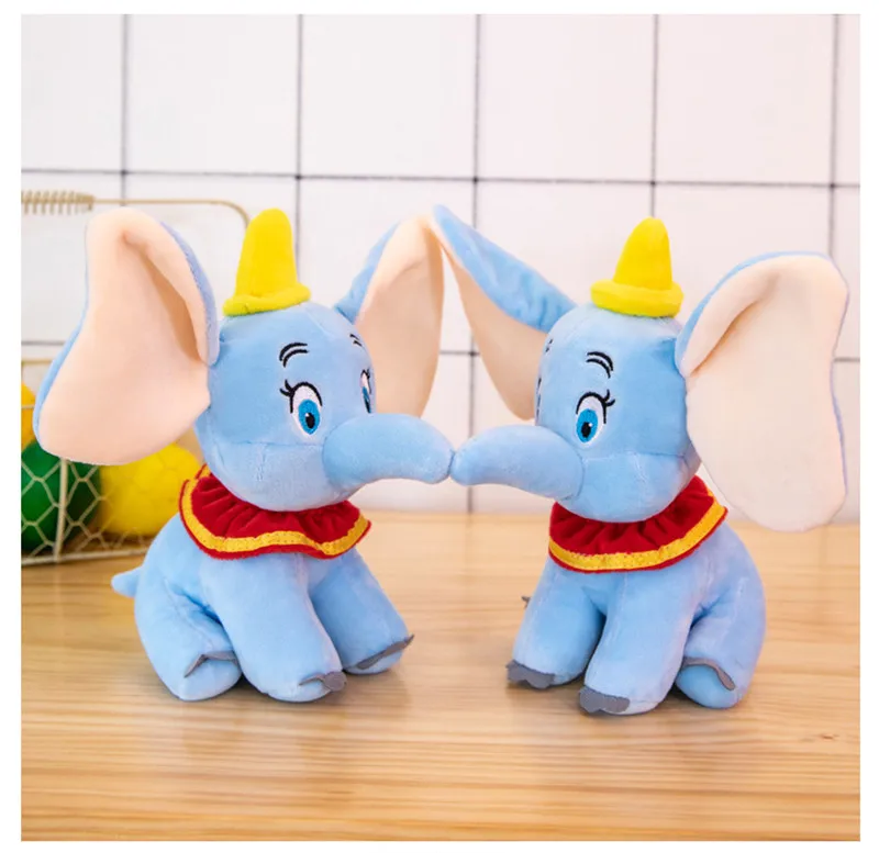 25 см/35 см Dumbo заполненная плюшевая игрушка маленький летающий слон девочка кукла программное обеспечение мультфильм прекрасный Большое Ухо синий слон детская игрушка