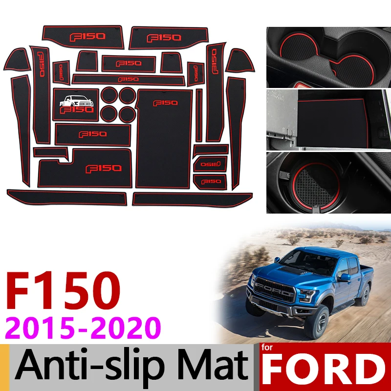 Противоскользящий коврик для Ford F150 F-150 Raptor F серии аксессуары ворота слот подставка анти-грязный дверной паз
