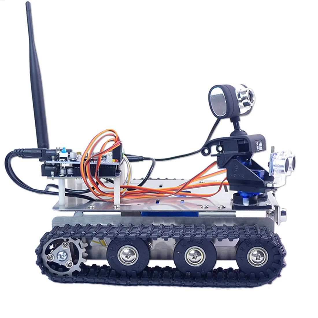 Программируемый робот DIY Wifi+ Bluetooth шасси из нержавеющей стали трек танк паровой обучающий автомобиль с графическим программированием XR