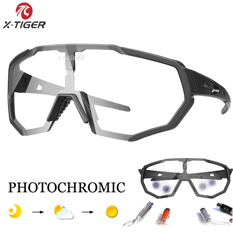 Photochromic Sunglasses Cycling Glasses Cycling UV400 Sport Goggles Myopia Frame 