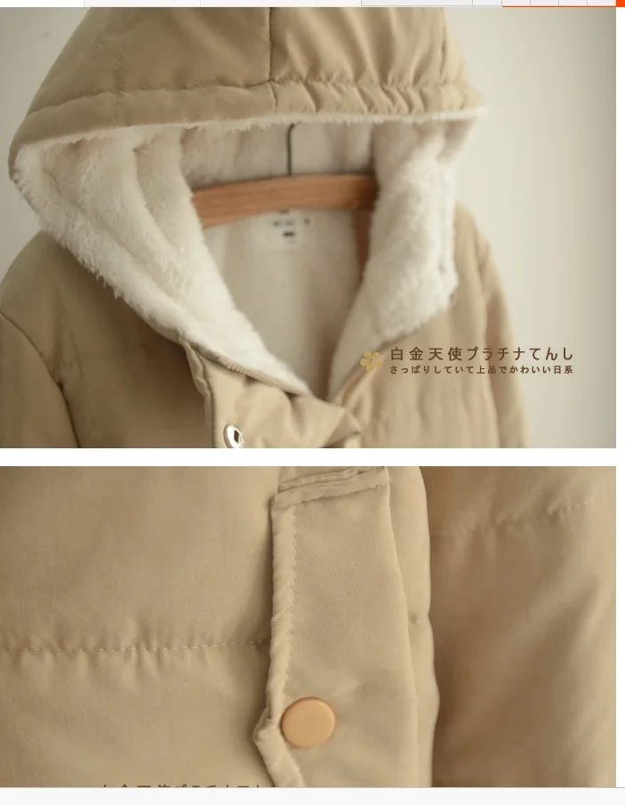 Winter Cotton-padded Clothes Women's Short Hipster Korean-style Hooded Solid Color plus Velvet Warm Cotton Coat 90454
