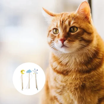 

3Pcs Sticks Professional Soft Durable Lovely Cat Play Stick Kitten Teaser