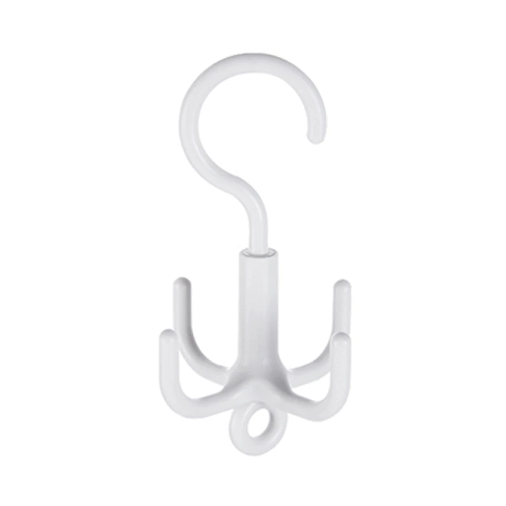 

4 Hooks Tie Hanger Scarf Racks Home Clothes Closet Organizer 360 Degree Rotating Storage Handbag Belts Holder Wardrobe Shelf