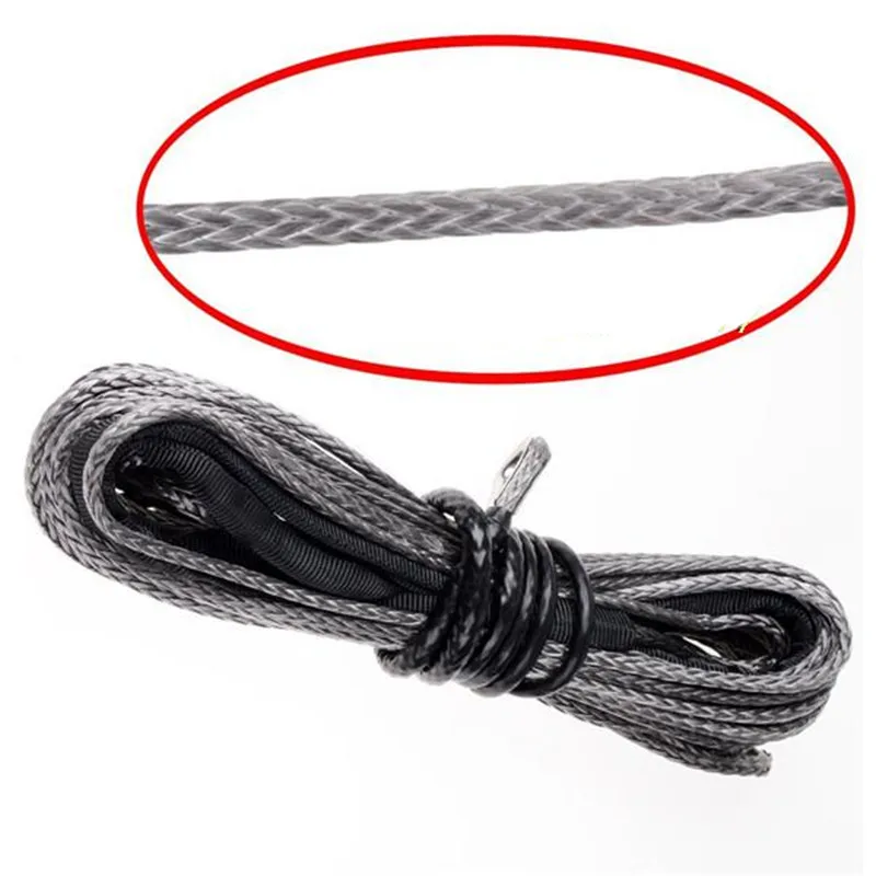 Высокое качество 6 мм x 15 м плазменный кабель синтетическая лебедка линия СВМПЭ веревка с оболочкой автомобильные аксессуары
