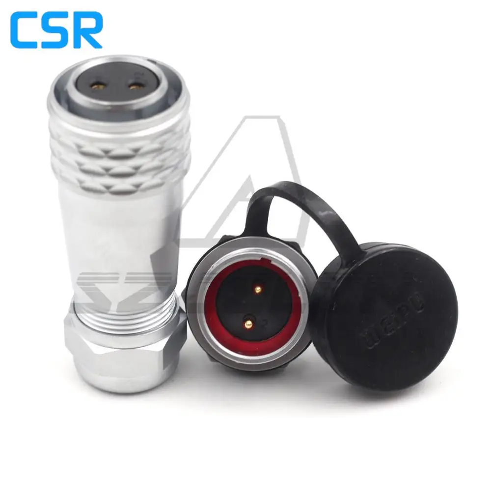 WEIPU SF20 Pair Waterproof connector 2pin,Panel Mount Circular connectors 2 pin, LED cable connector Female Plug Male Socket
