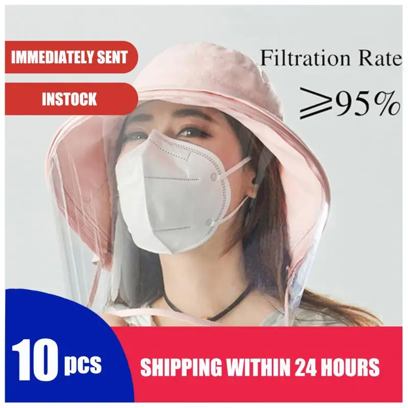 

10Pcs KN95 Masks Dustproof Haze-proof Mouth-muffle Masks Anti-Fog Anti-particle Pollution Face Mask FFP2 Protective Masks