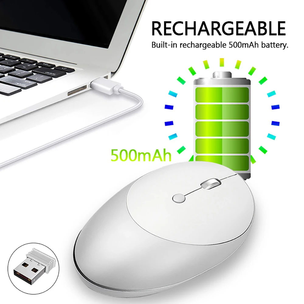 Мышь Компьютерная VicTsing XY881 2 4 ГГц Bluetooth 5 0/3 0 1600DPI|Мыши| |