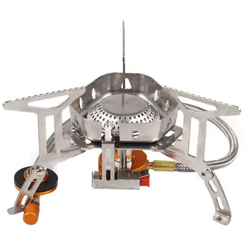 

TOP!-Wind Proof Outdoor Gas Burner Camping Stove Lighter Tourist Equipment Kitchen Cylinder Propane Grill