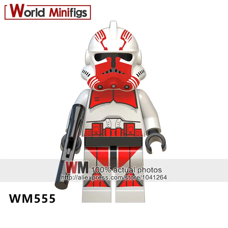 Одноступенчатый блок Mimban Imperial Patrol Swamp Star Corps Imperial Red Clone Shock Troopers - Цвет: Красный