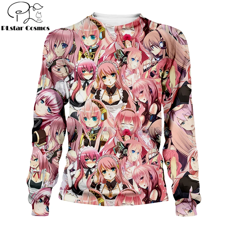 PLstar Cosmos Music Girl megourine Luka/3d толстовки/Толстовка хипстерский аниме унисекс Топы Kawaai