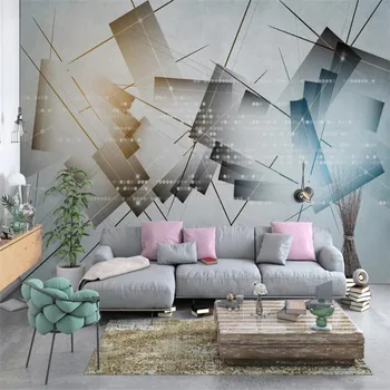 

Custom large 3D wallpaper mural Nordic modern abstract geometric TV background wall paper mural