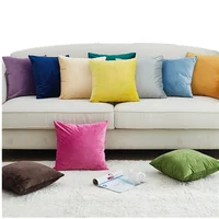 Taie d'oreiller en velours hollandais, taille personnalisée, 40/45/50/55/60cm, couleur unie, housse de coussin pour lit, canapé, voiture, décoration de la maison 2