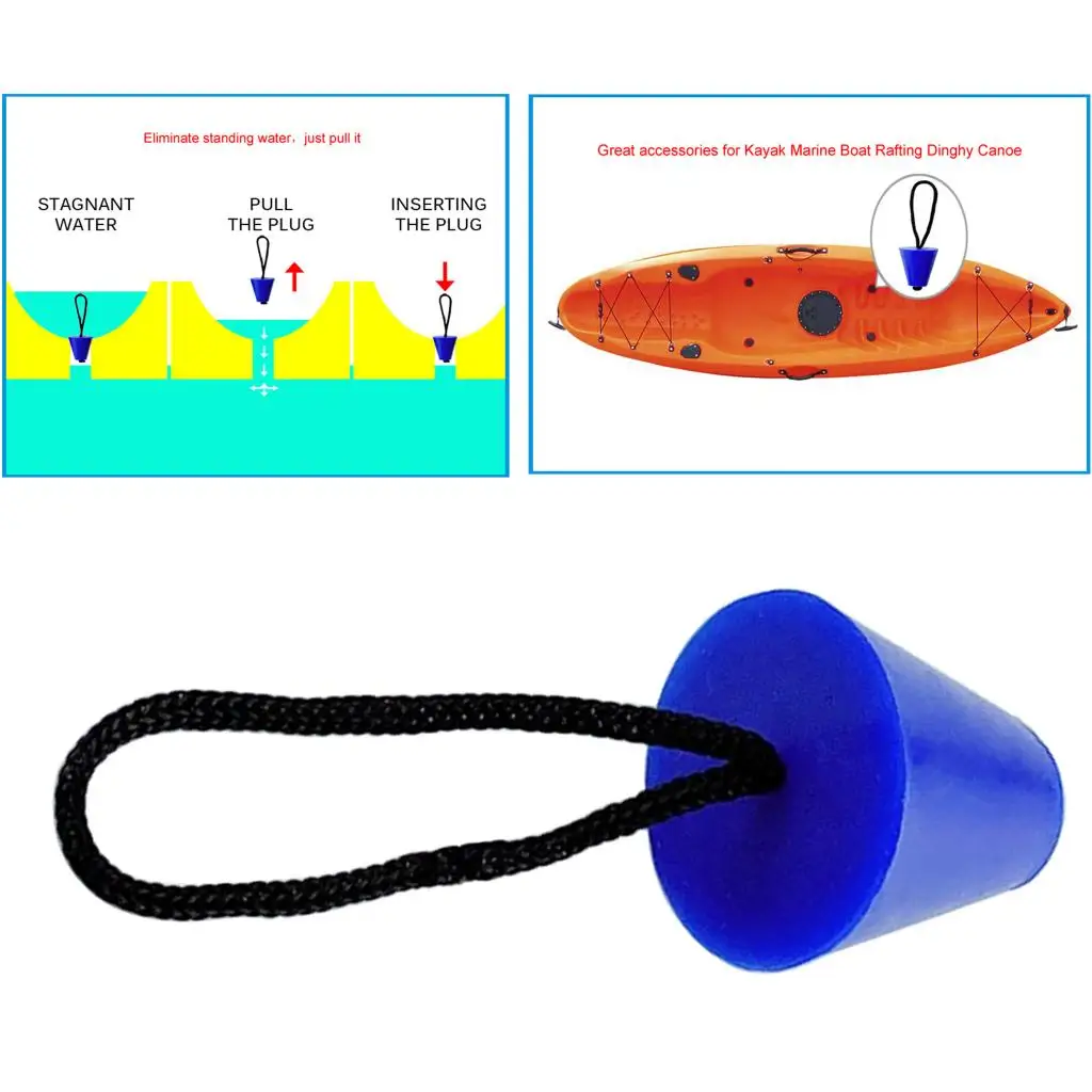 Drain Holes Dinghy Kayak Accessory Inflatable Boat Canoe Scupper Plug Stopper 