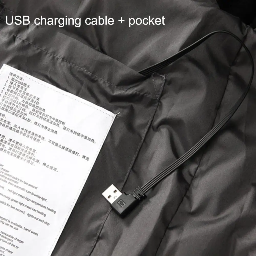 Унисекс Графен жилет с электроподогревом хлопок нагревательный жилет USB интеллектуальная Тепловая Теплая одежда зимняя куртка