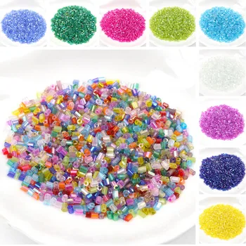 

AB Tube Glass Czech Seed Spacer beads For jewelry handmade DIY Free shipping Wholesale 17 colors 2x3mm 700pcs