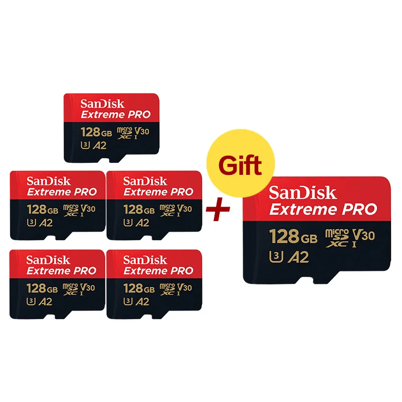 SanDisk Micro SD карта 128 ГБ UHS-I SDXC карта памяти A2 U3 флэш-карта 32 Гб TF карта 5+ 1 для телефона планшетного ПК - Емкость: 128 ГБ