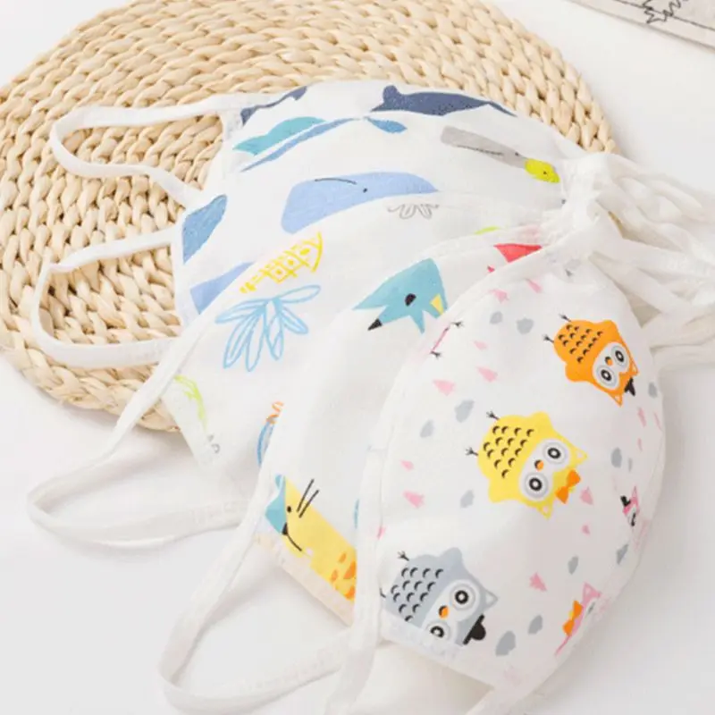 

3Pcs Kids 4 Layers Cotton Mask Anti-Pollution Anti-Haze Mouth-Muffle