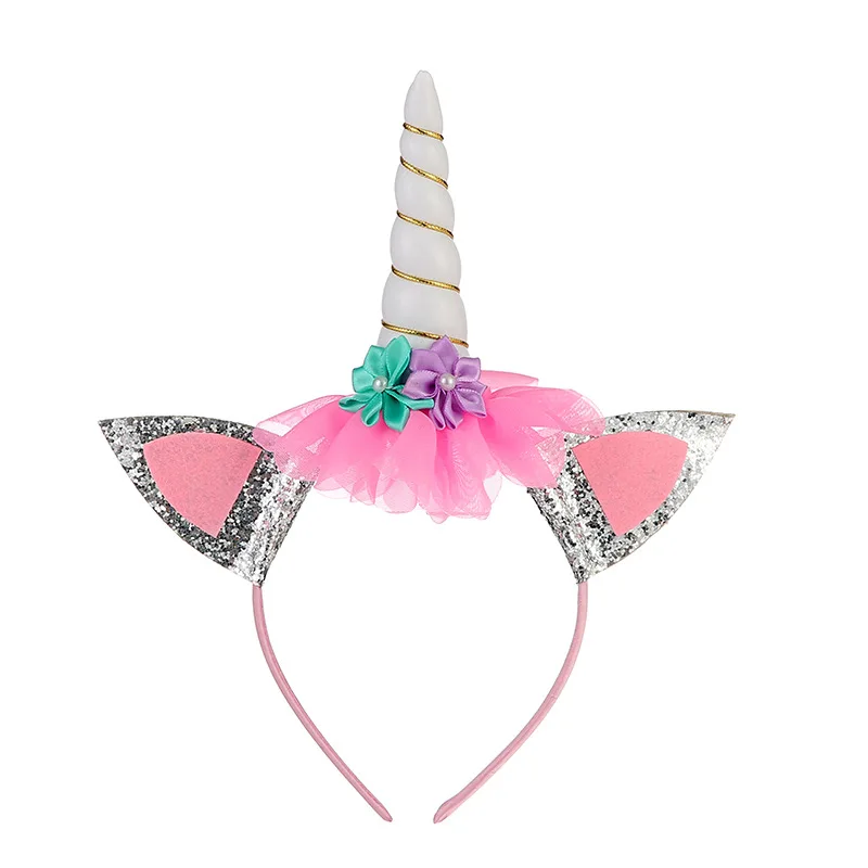 소녀 소년 생일 유니콘 파티 장식 레인보우 Unicornio 날개 머리띠 어린이 코스프레 용품 소년 소녀 베이비 샤워 장식