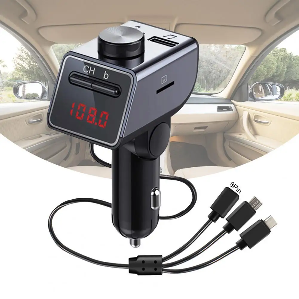 Автомобильный FM-передатчик Q18/18s Bluetooth MP3 с двумя USB-ручками | Автомобили и