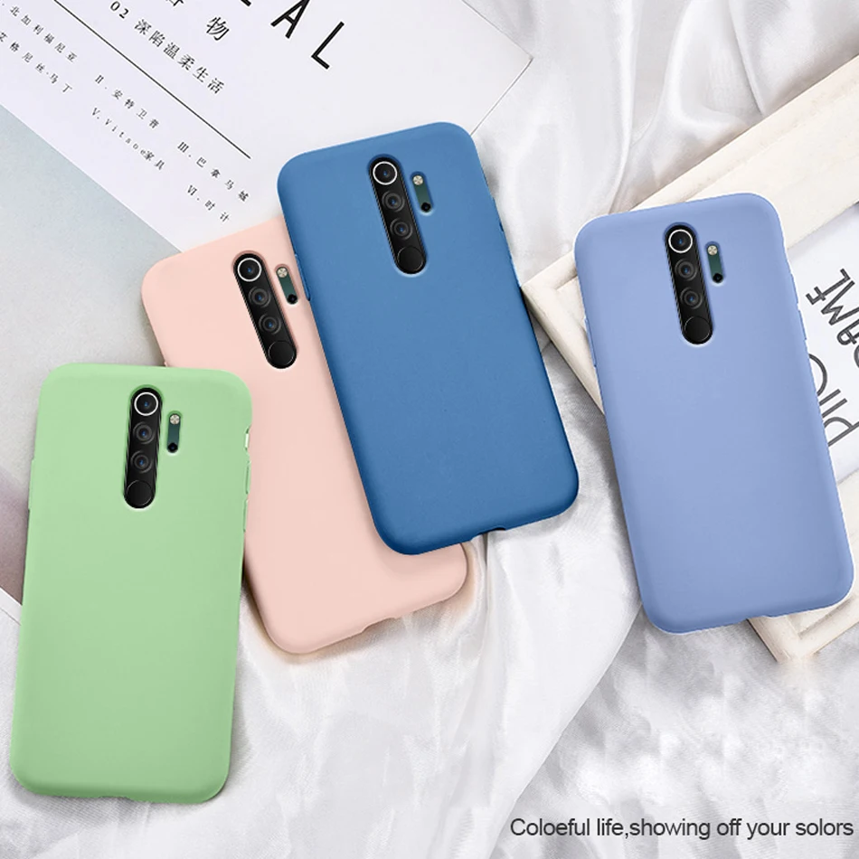 

Soft Case for Xiaomi Redmi Note 8 Luxury Original Liquid Silicone Cover for Redmi Note 8 Pro Microfiber Cloth Lining Cushion Bag