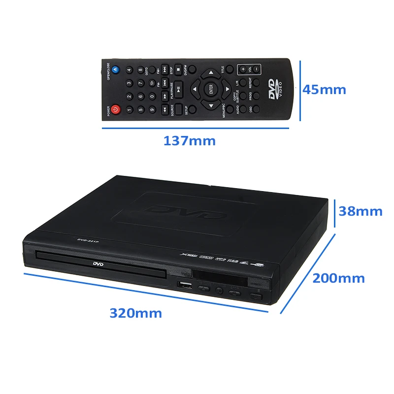 110 V-240 V HDMI 1080p Мини dvd-плеер USB/AV Портативный многократное воспроизведение ADH DVD CD SVCD VCD MP3 JEPG JPEG Система домашнего кинотеатра