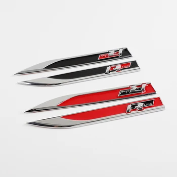 

2Pcs 3D Metal Side Wing Badge Emblem Fender R line Rline Car Sticker For VW Polo Jetta Scirocco Golf Tiguan Passat Car Styling