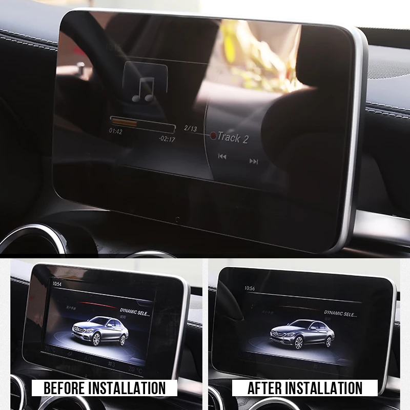 

Car Styling Center Control Navigation Screen Protection cover Sticker Trim Panel For Mercedes Benz C class W205 GLC Accessories
