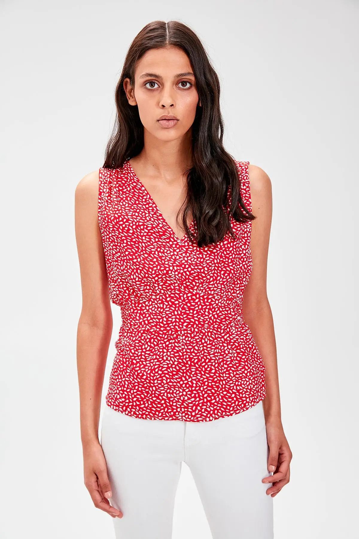 Trendyol Red Gipe detaymi Bluz TWOAW20BZ0129 |