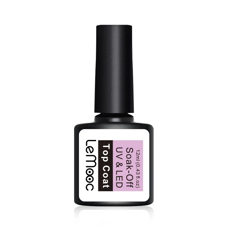 top coat 12ml LEMOOC 8 мл цветной гель отмачиваемый гель лак для ногтей основа Топ матовое пальто УФ гель лак Сделай Сам лак для ногтей украшение для ногтей - Цвет: top coat 12ml