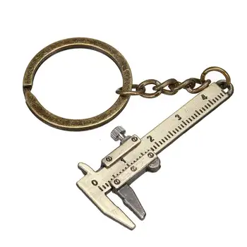 

Car Key Rings 3D Movable Retro Vernier Caliper Ruler Key Chain Keyring