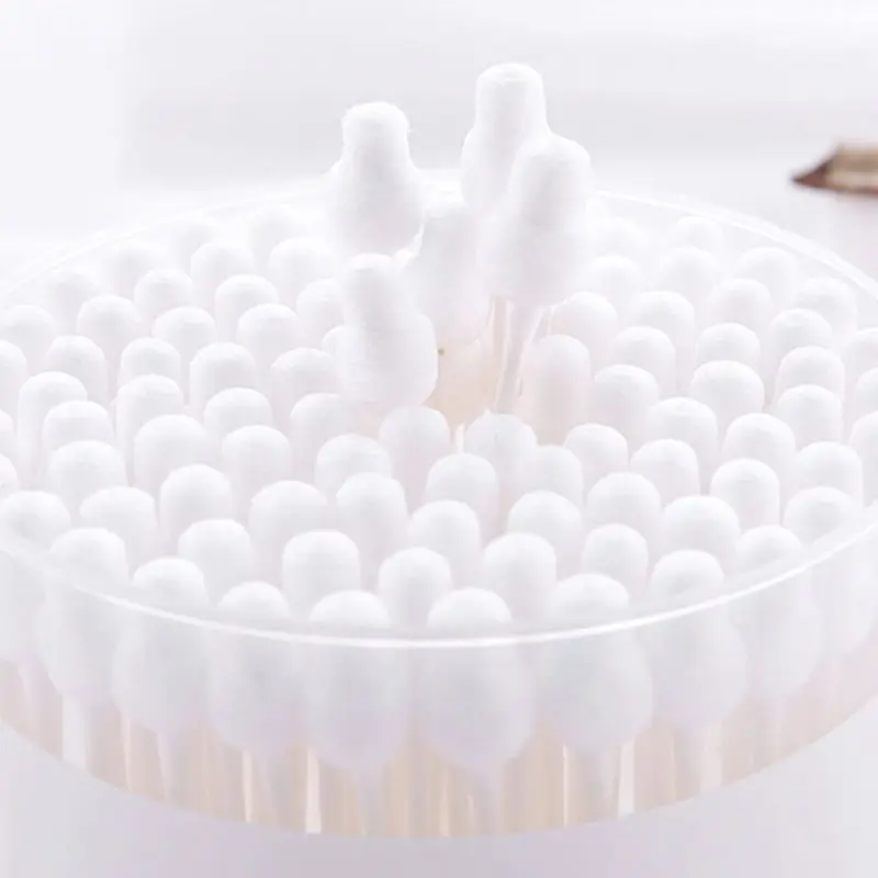 100Pcs Pear Cucurbit Shaped Double Tipped Cotton Swab Multipurpose Antibacterial Baby Ear Cleaning Paper Shaft Stick 5
