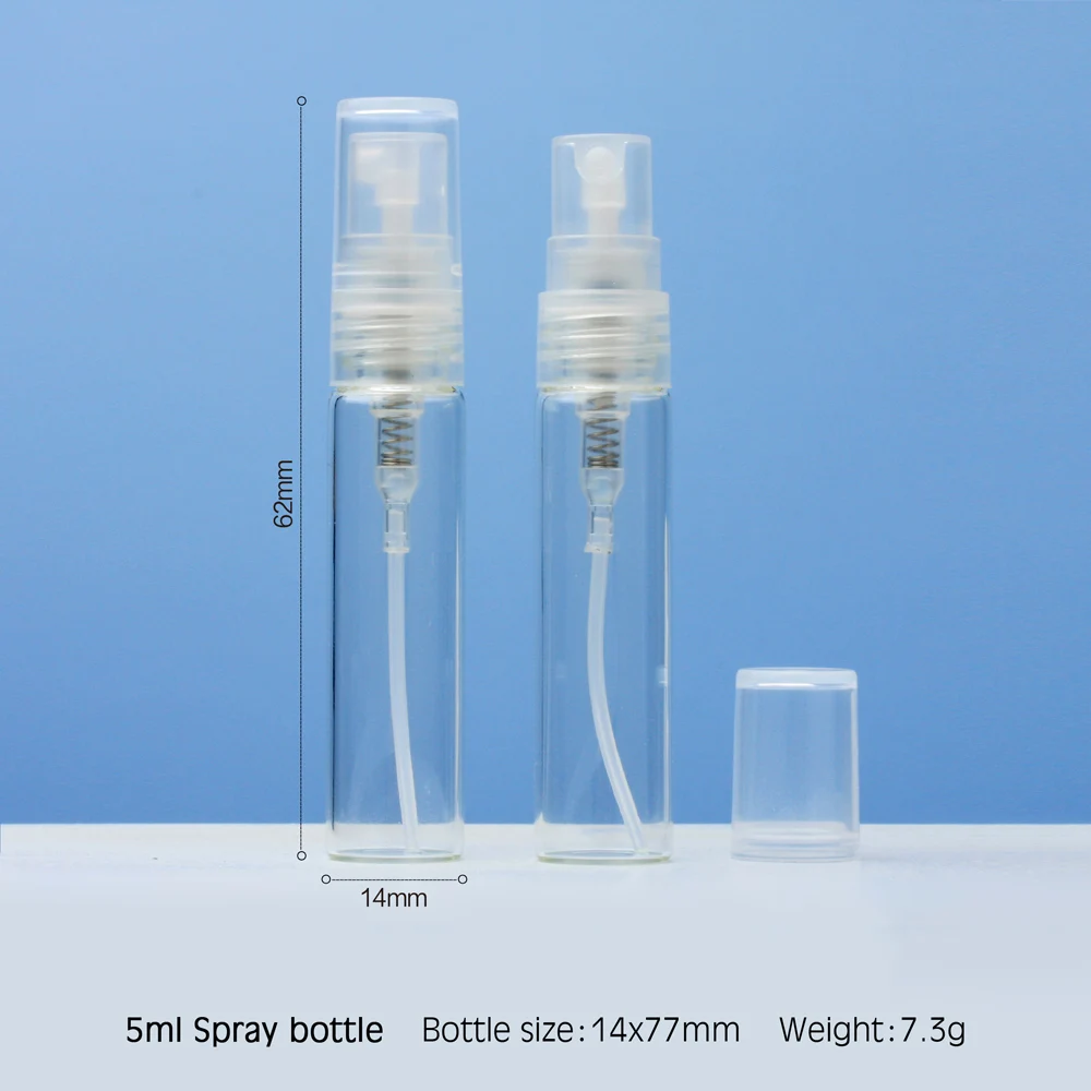 100 Pieces/Lot 5ML Transparent Glass Perfume Bottle Mini Portable Perfume Essential Empty Containers Atomizer For Travel perfume bottle perfume atomizer mini perfume bottle mini perfume atomizer refillable perfume bottle