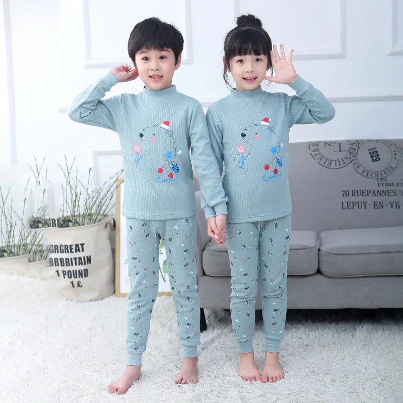 

Children Pajamas Set Baby Girl Long Sleeved Sleepwear Suit Girls Nightwear Pants Boys Tops Spring Summer Kids Boy Pajamas Set
