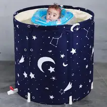 Утолщенная Складная Ванна для взрослых ванна для взрослых Бытовая круглая Ванна ведро