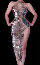 Autumn new net gauze sequins splicing clothing party stage clothing