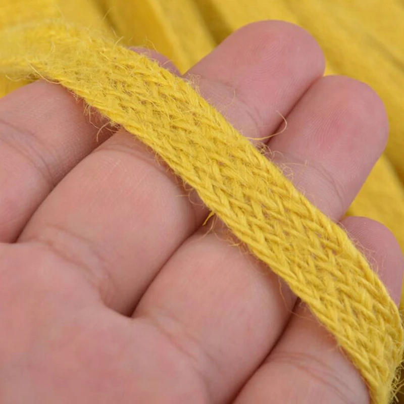5 м хлопок плоский веревочный шнур полые витые плетеные веревочки DIY ручной работы дома ремесла обувь под брюки сумка аксессуары