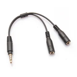 AUX Cable Jack 3.5mm Audio Cable 3.5 Mm Jack Stereo Audio Male To 2 Female Headset Mic Y Splitter Cable Adapter Dropshipping